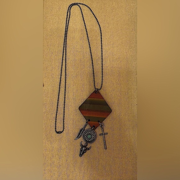 Midwestern Multicolor Pendant Necklace - Picture 1 of 10